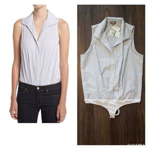 NWT Neiman Marcus bodysuit blouse size L